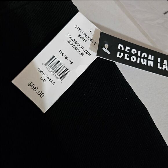 Design lab mini skirt Women's large black/gold NWT - Picture 4 of 8